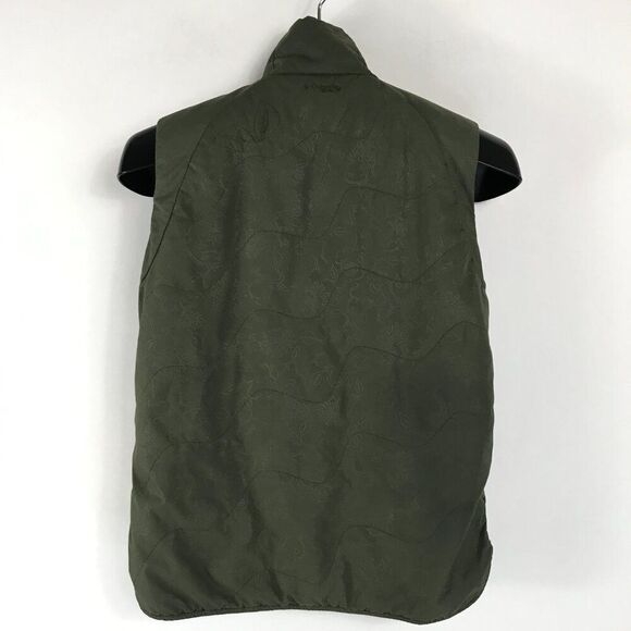 Columbia GRT Full Zip Vest Women's XS Green Floral Pockets Outdoor Winter Lined - Picture 6 of 12